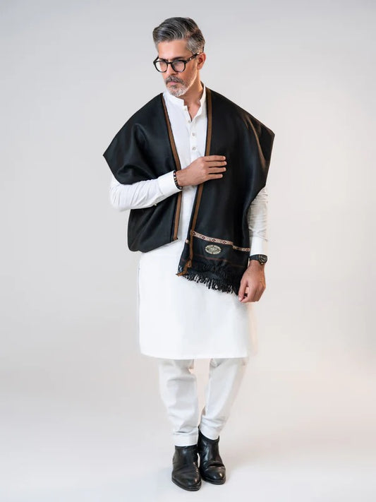 Deewana Wool Shawl | Black
