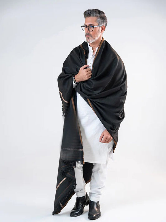 Deewana Wool Shawl | Black