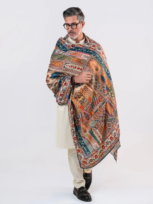 Mughal Mahal Wool Shawl